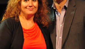 Last year's winner Sheri Metcalfe of Jungle Media with Andrew Saunders of the Globe and Mail.