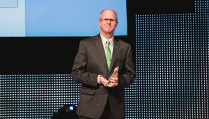Chris Stamper from TD picks up his Brand of the Year prize