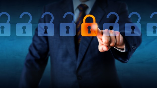 Locking A Virtual Lock In A Lineup Of Open Locks