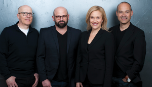 The Juniper Park\TBWA leadership team, from left to right, CSO Mark Tomblin, CCO Graham Lang, CEO Jill Nykoliation, Managing
Director David Toto. Lang joined the agency in December from South Africa.
