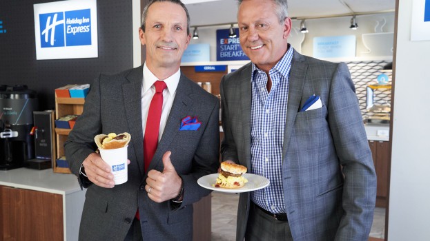 Holiday Inn Express-Hockey Legends Doug Gilmour and Guy Carbonne