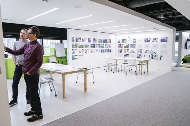 DDB_Canada_Staff_collarborate_and_share_ideas_at_the_agency_peer_review_wall