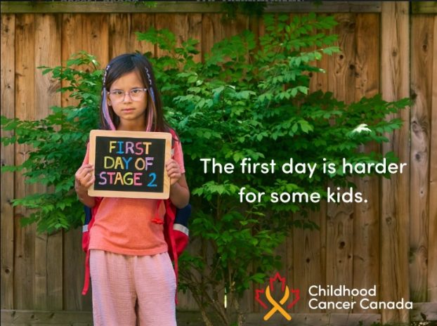 Childhood Cancer Canada reimagines the first-day-of-school pic